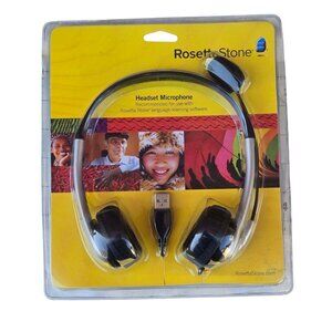 Rosetta Stone USB Headset Microphone For Language Learning Software
